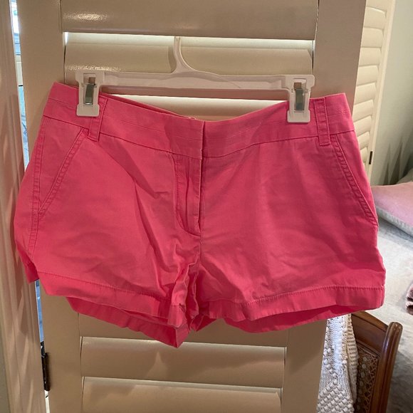 J. Crew Bright Pink Chino Shorts - Picture 1 of 2